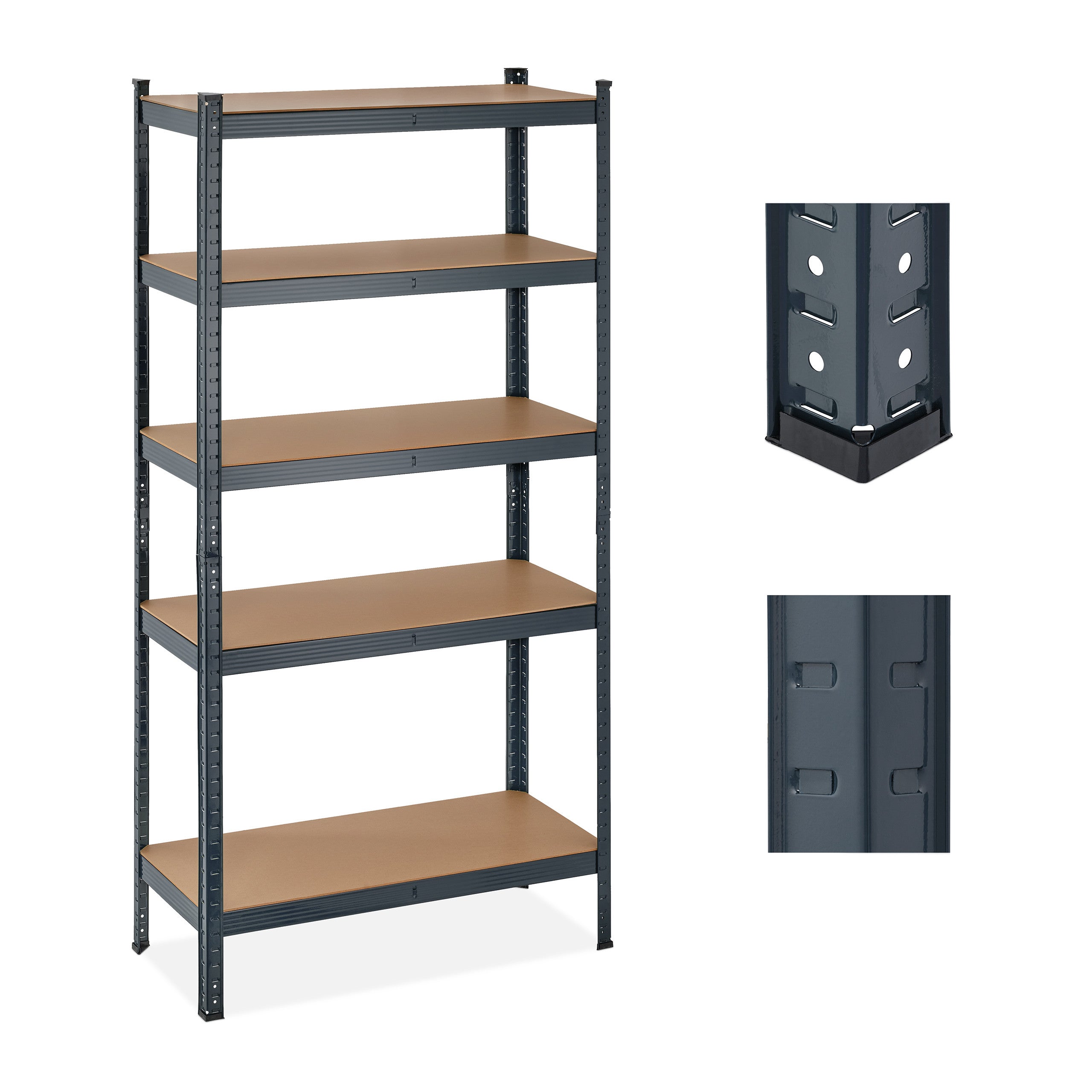 Rayonnage Garage Charges Lourdes Relaxdays - 2 étagères 180x90x45 Cm, Capacité 1325 Kg, Bleu - 10