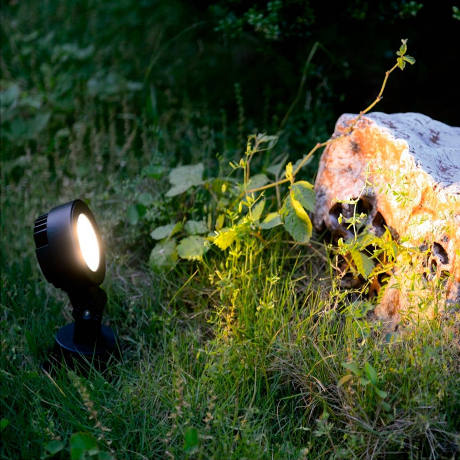 Ledkia - Foco Exterior LED 3W con Pincho Argo, 3000K Blanco Cálido ...