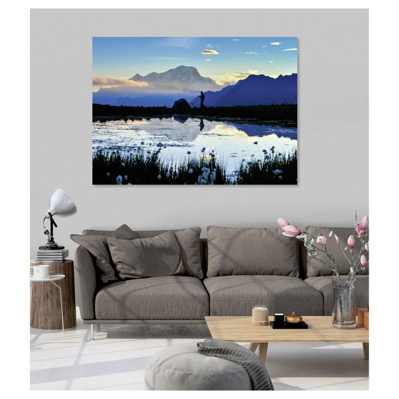 Tableau toile en kit BEAUFORTAIN montagne 180 x 130 cm - Toile textile sans PVC, Made in France par Scenolia - 3