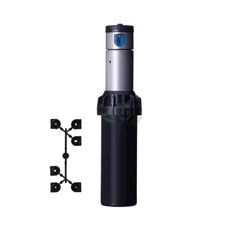 Hunter I-20-04 Irrigatore A Scomparsa 10 Cm – Raggio 7,6-15,5 M, Angolo Regolabile 40°-360°, Con Valvola FloStop, Antivandalismo