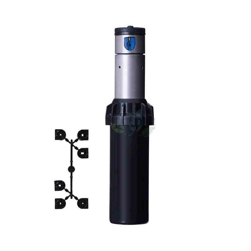 Hunter I-20-04 Irrigatore A Scomparsa 10 Cm – Raggio 7,6-15,5 M, Angolo Regolabile 40°-360°, Con Valvola FloStop, Antivandalismo