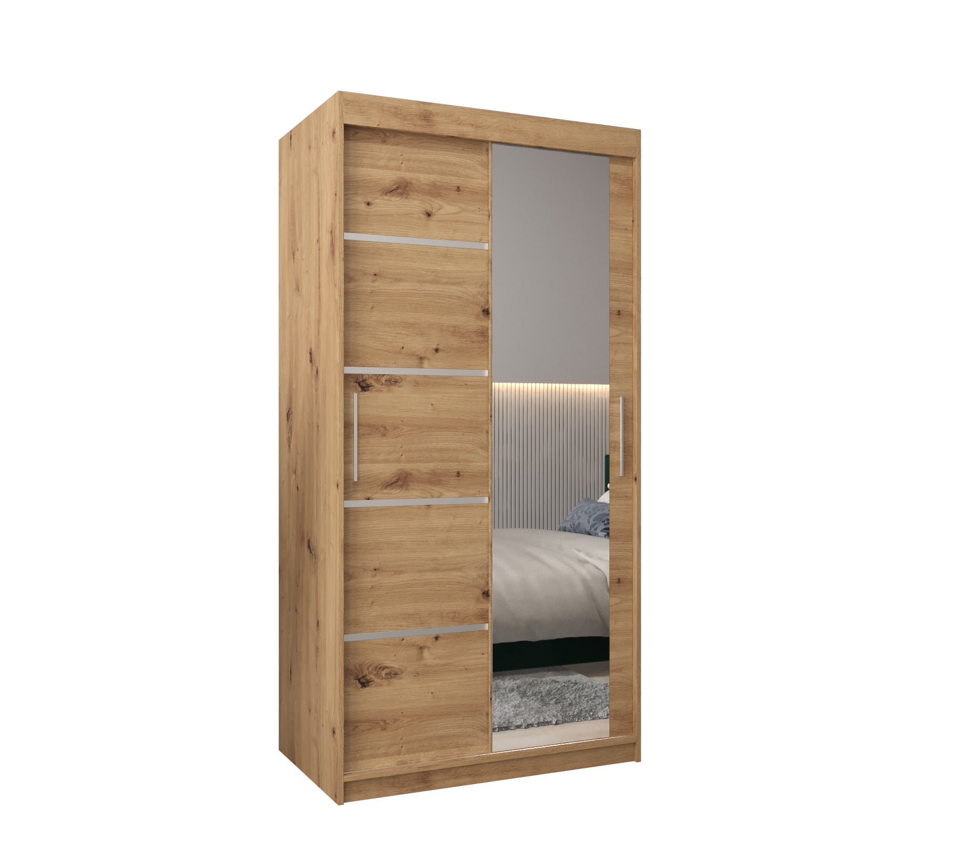Szafa przesuwna garderoba Verona 2 100 x 62 x 200 cm Artisan - Abiks Meble