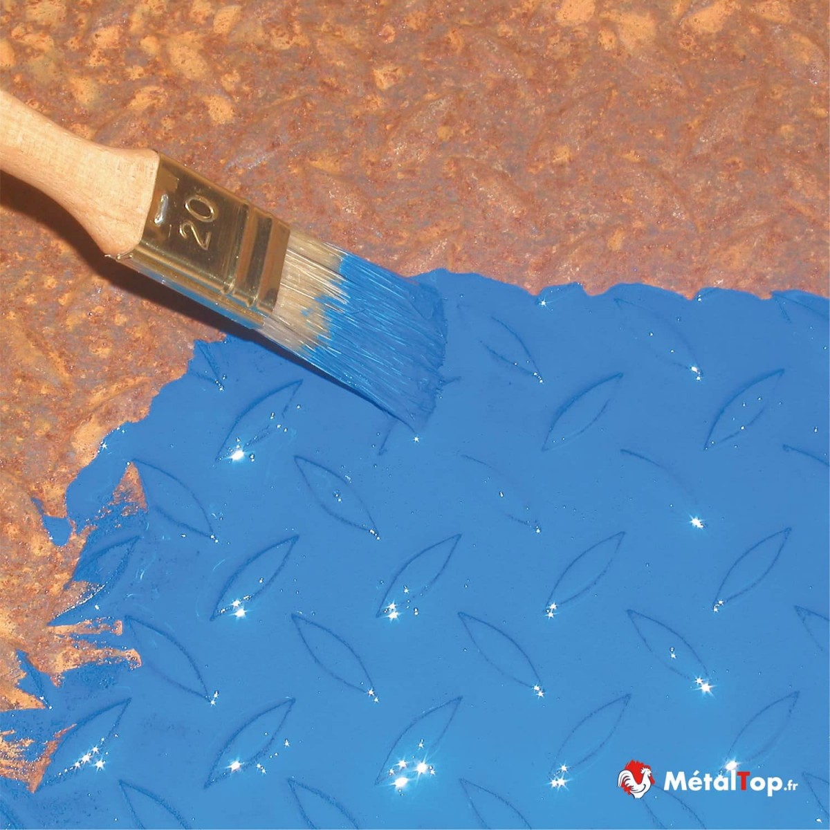 Peinture Fer Rouille - Metaltop - Bleu noir - RAL 5004 - Bombe 400mL - 8