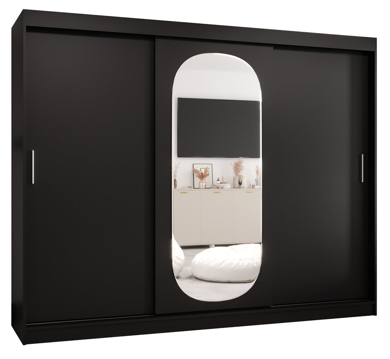 Szafa przesuwna garderoba ROYAL 250 x 62 x 200 cm Czarny
