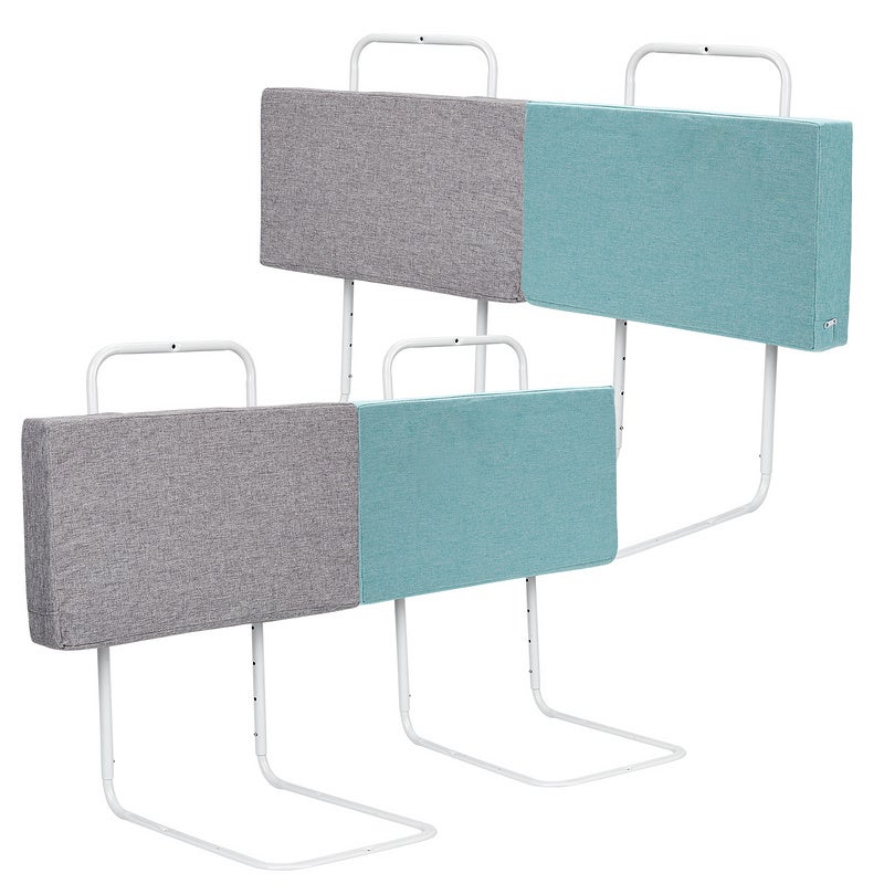 Barrière De Lit Bébé Réglable 180 Cm - Hauteur Adjustable 20 Niveaux - Pliable Et Portable Pour Voyages