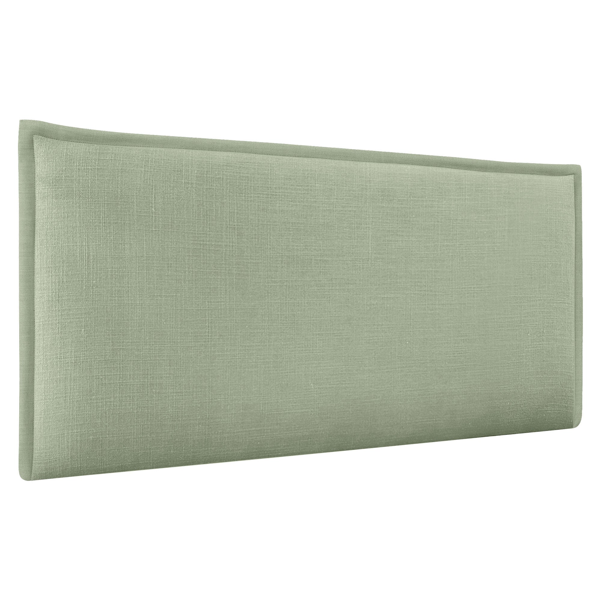 Dhome cabecero de lino natural liso con ribete 80x50cm camas 70/80/90 - verde