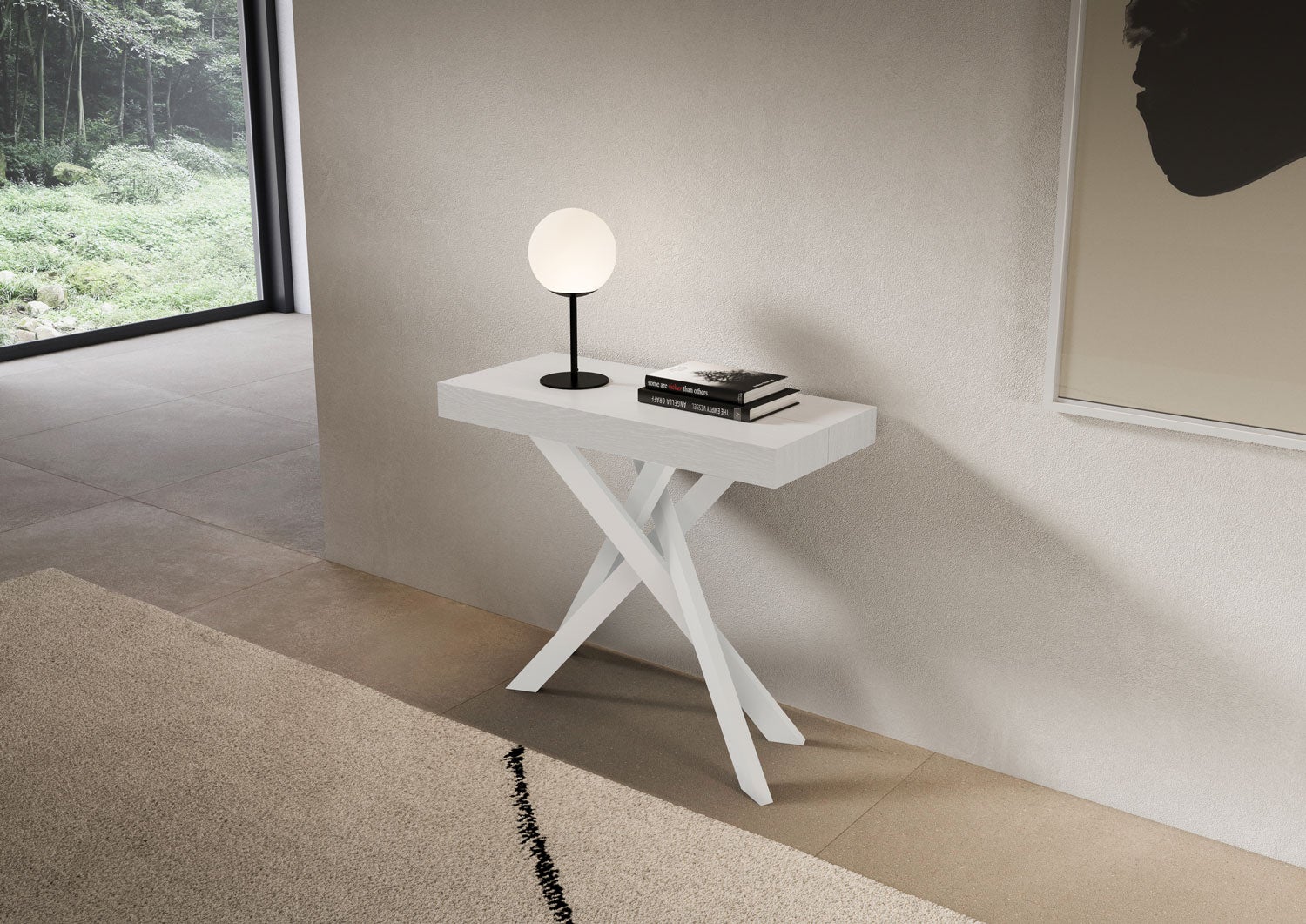 Tavolo Consolle Allungabile Mobili Fiver – Da 45 A 305 Cm, Per Fino A 12 Persone, Made In Italy