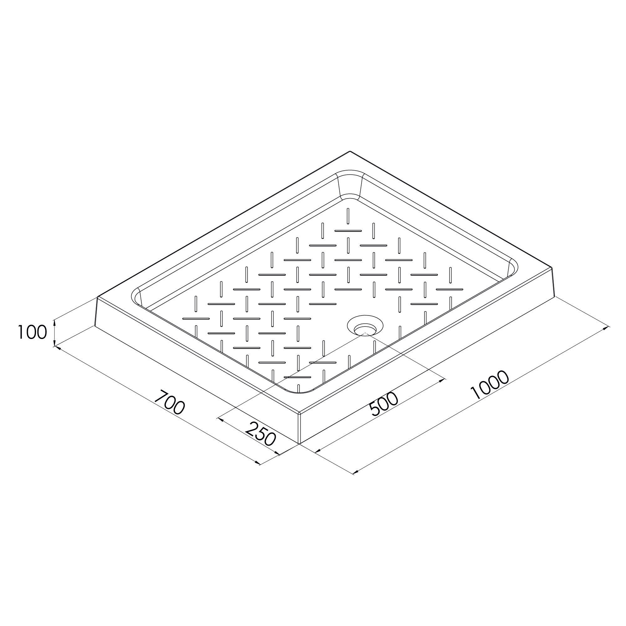 ONDEE ZEN - Receveur de douche CERA 2 - 100 x 70 cm - Céramique - Blanc - 3