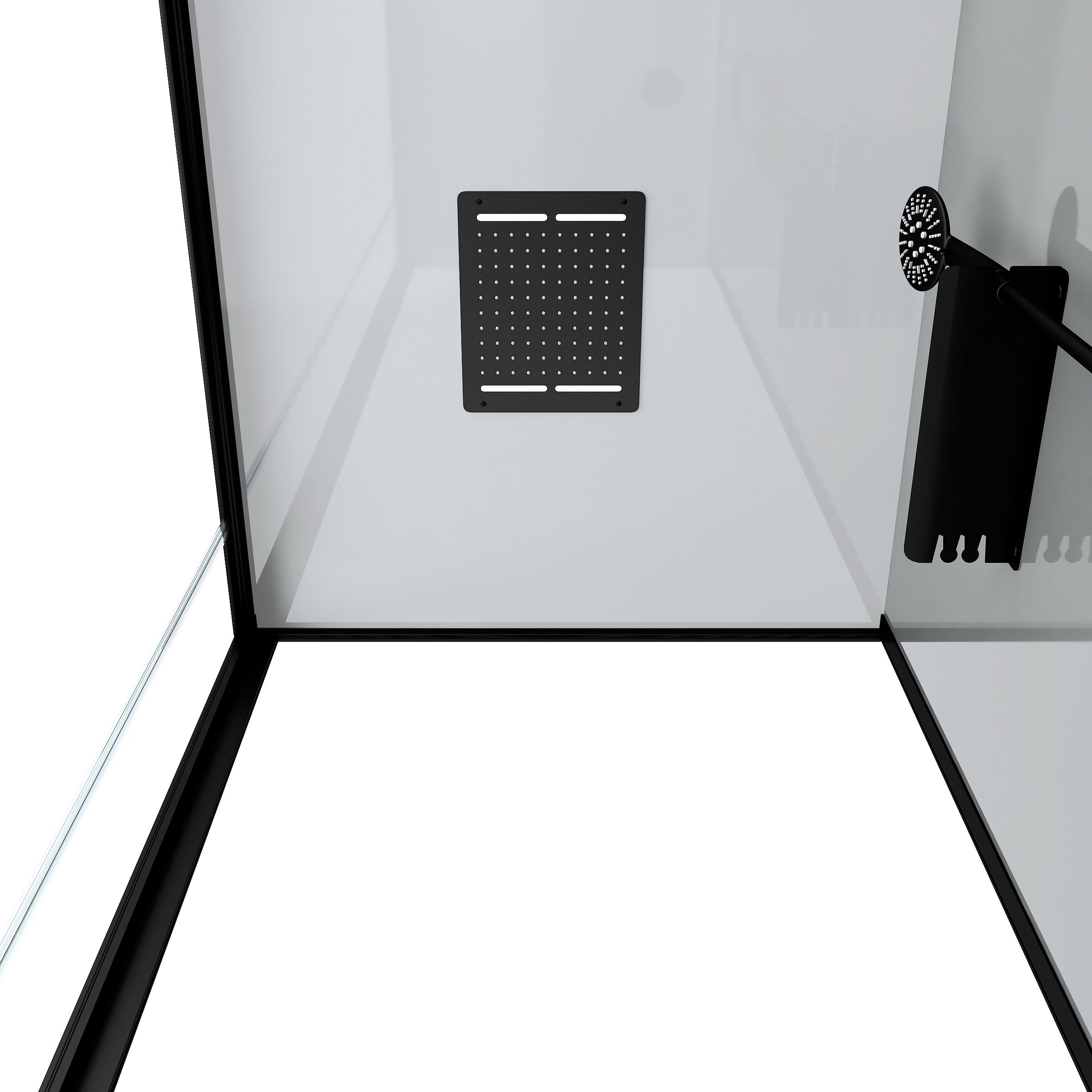 Cabine de douche Hydromassante 90x90x215 cm - Fonds Gris et Profilés Noir Mat - GREY STYLE - 5
