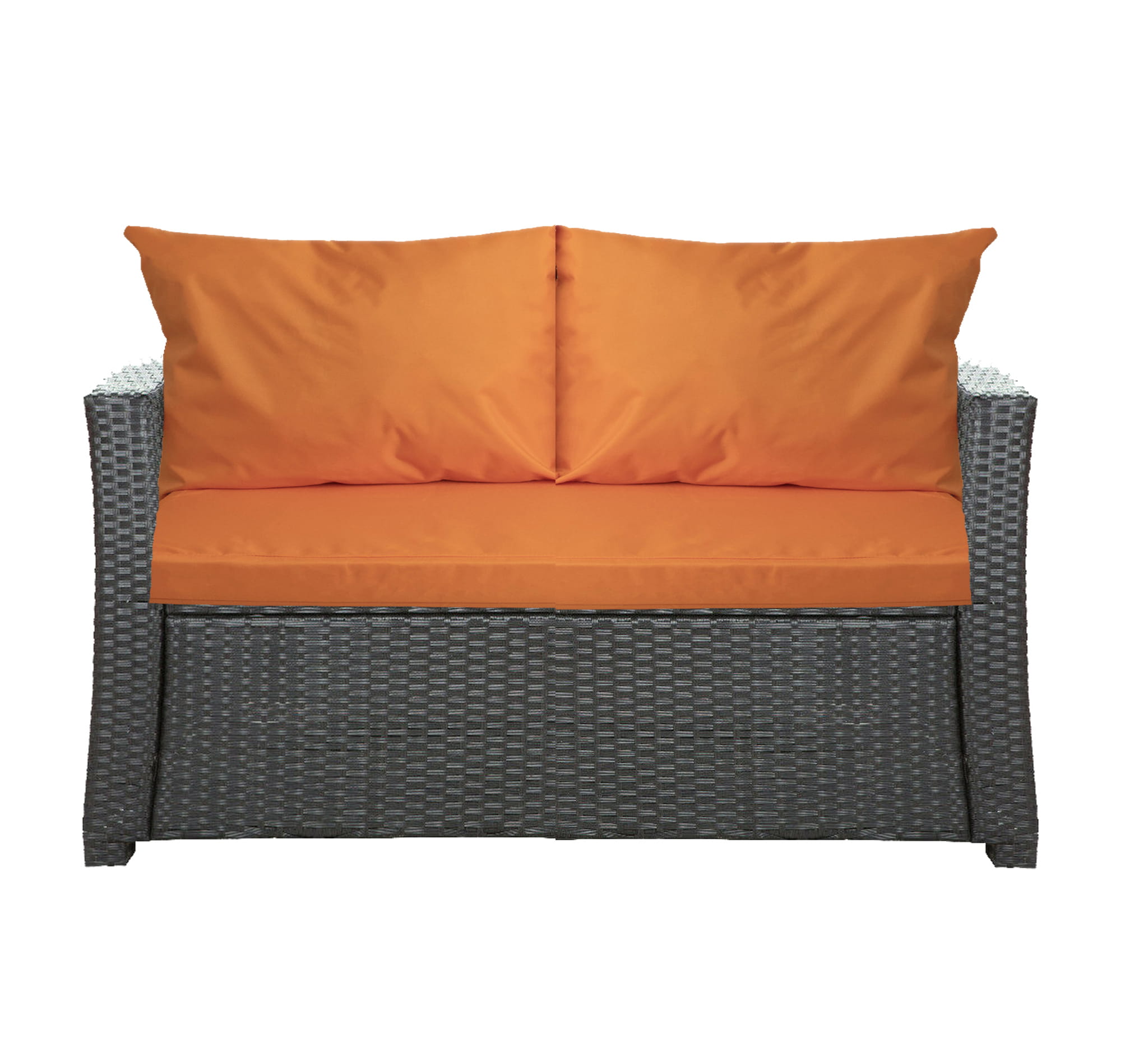 Cuscini per divano da giardino in polyrattan 112x60x7+2*56x50cm