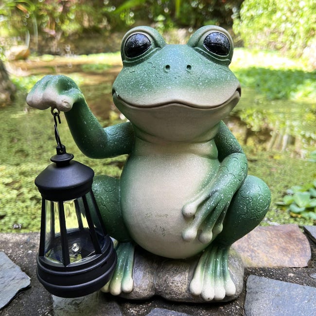 OwMell Statua Rana Appesa Per Giardino – Decorazione Divertente In Resina Per Vasi E Piante