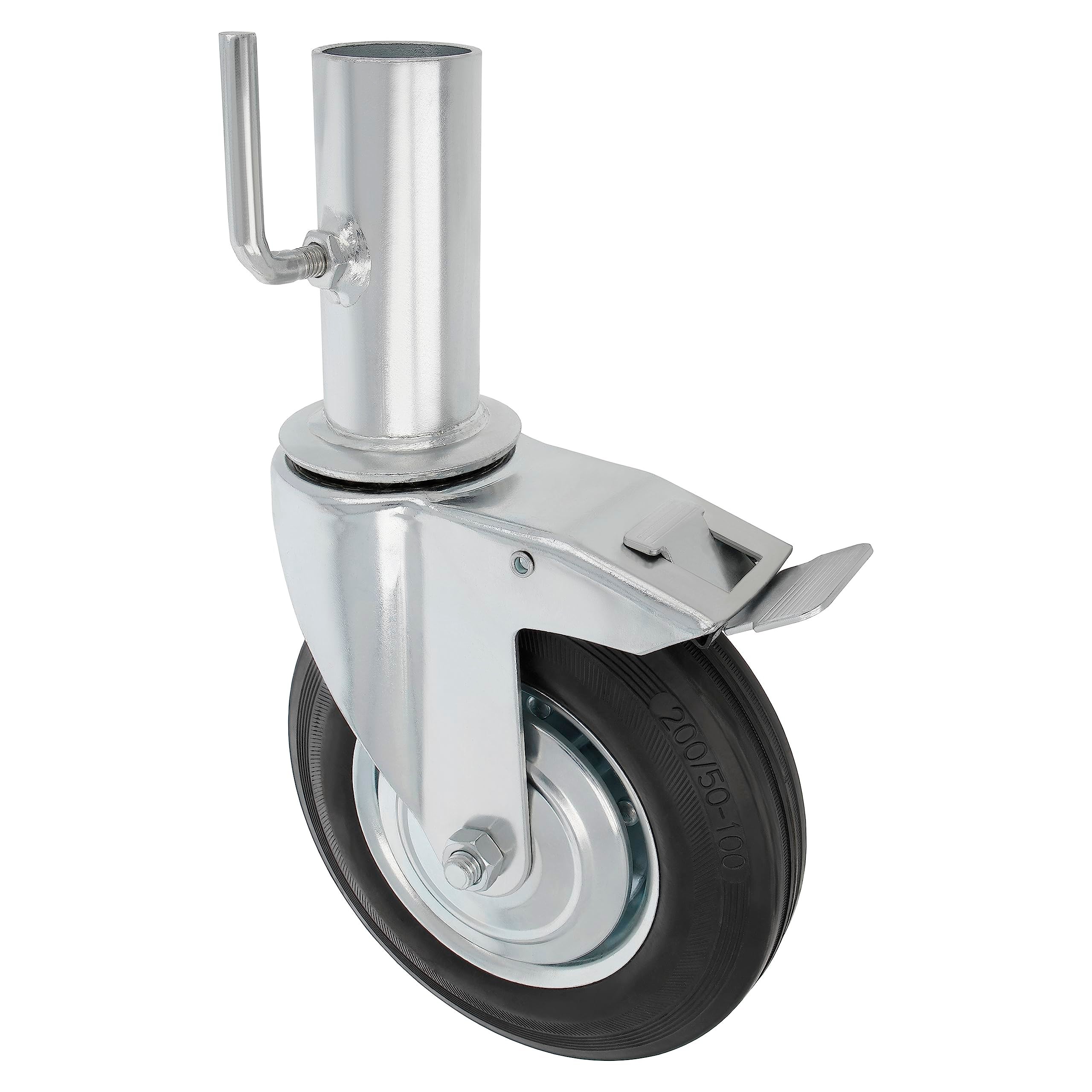 Supporto Rotante Con Freno, 100mm, Ruota Poliammide, 200KG - Ruote - Foto 11