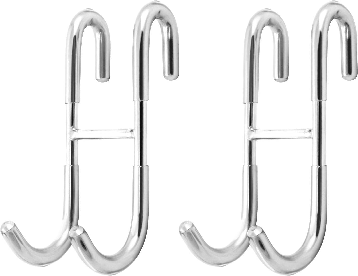 Brilliant Feet ODH45-1 - Crochet De Porte - à Utiliser Avec Des Portes D'Une Épaisseur Maximale De 45 Mm - Section Transversale 5x1 Mm - Acier Chromé - Lot De 1