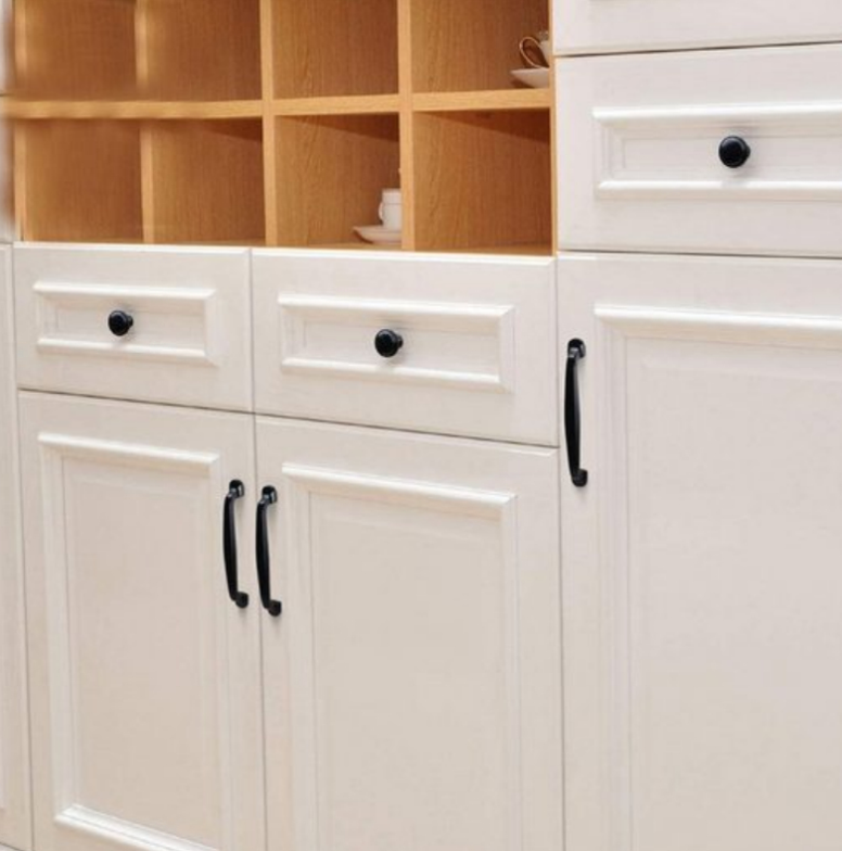 BRIGHTAKE - Maniglia per porta 4 pezzi Argento, maniglie per armadi e mobili, design moderno ed elegante, facile da installare - 2