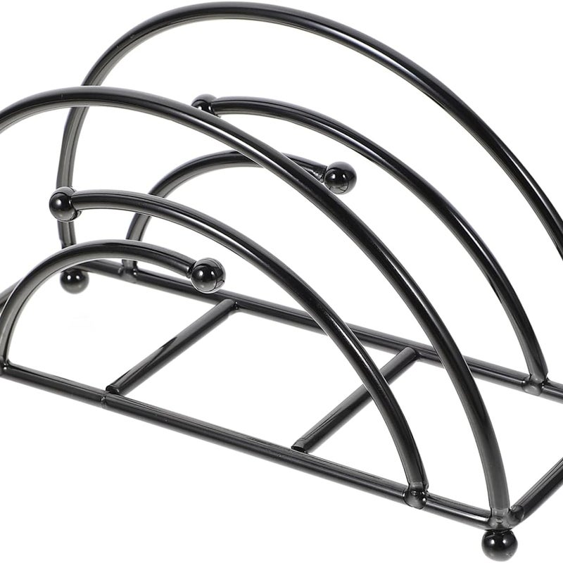 Wieszak na serwetki do restauracji, uchwyt na płyty winylowe, stojak na ręczniki papierowe, czarny