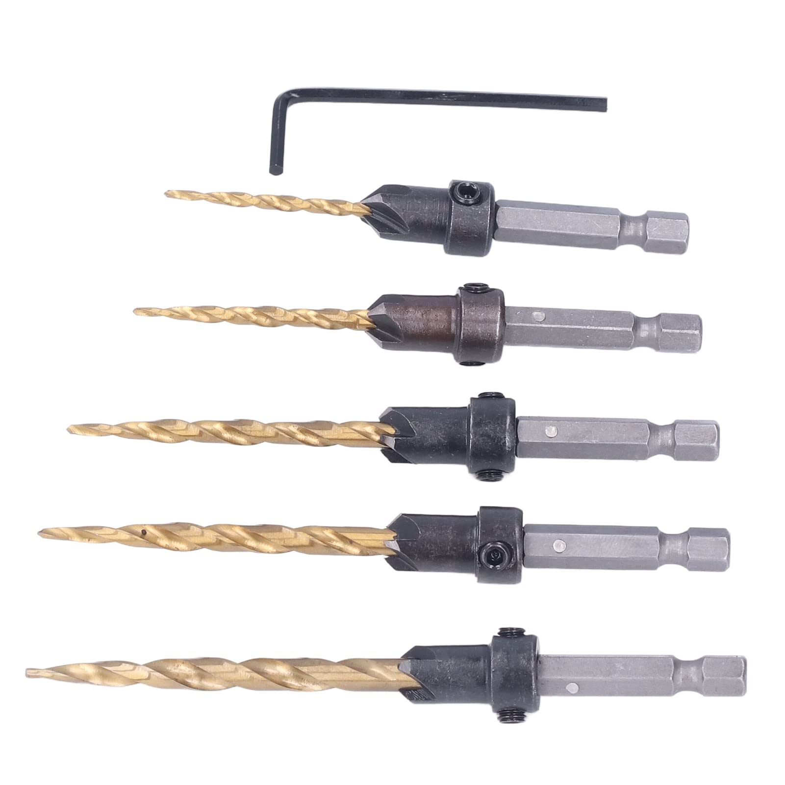 Lot De 5 Forets à Fraiser Parkside – HSS – 3, 4, 5, 6, 8 Mm