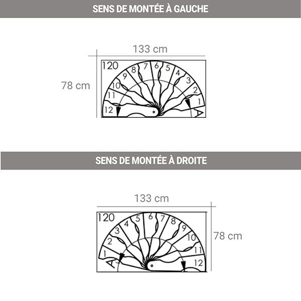 Escalier colimaçon 8 marches - Hauteur à franchir 1.71 à 2.12m - Structure blanche et marche hêtre - Diamètre 140cm - SUON140/BH-8 - 6