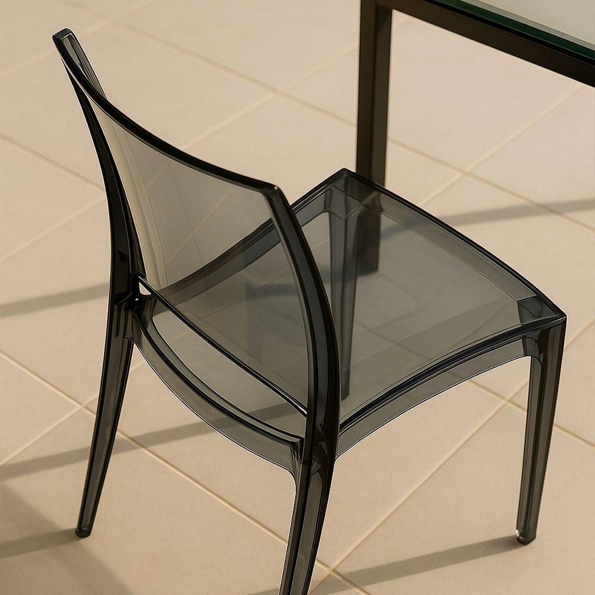 Chaise transparente salle à manger bar empilable B-Side Grand Soleil - 4