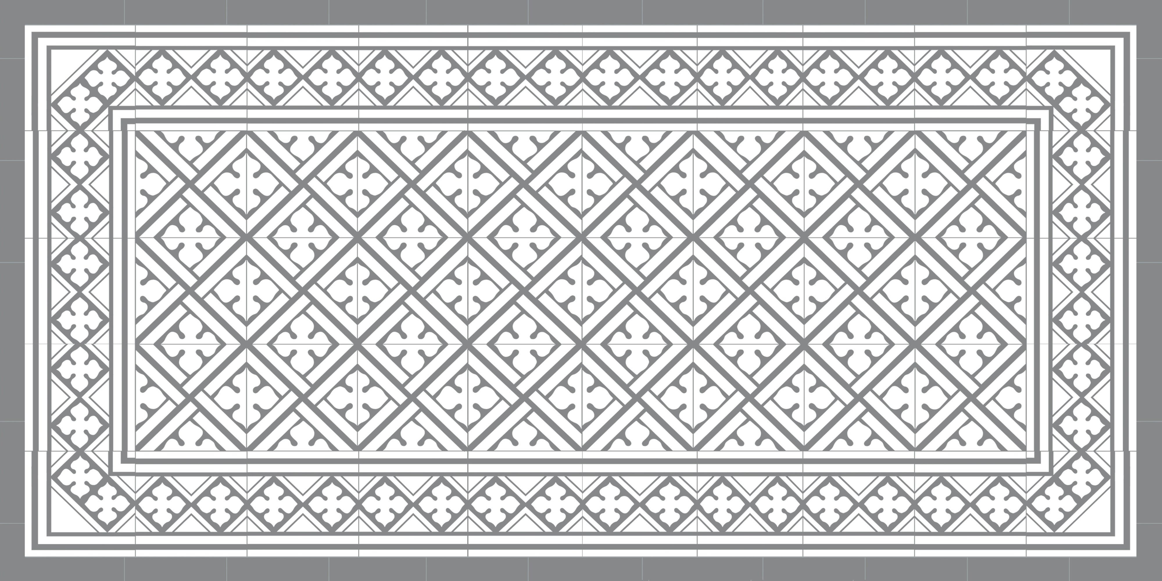 Dywan winylowy Palace 50x100 - antypoślizgowy PVC, winylowy do kuchni lub salonu, zmywalny, styl hydrauliczny