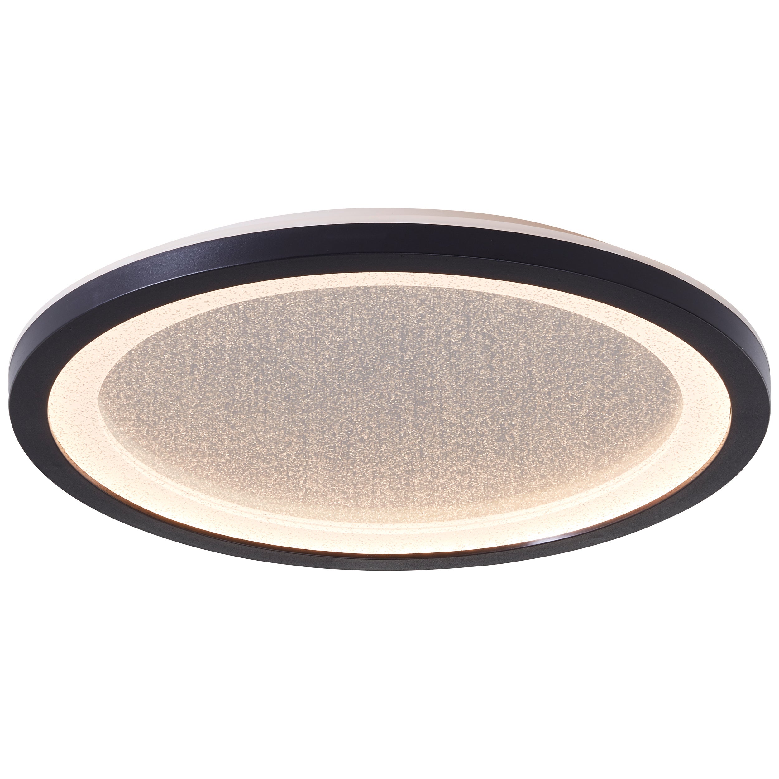 Brilliant Mosako LED lampa sufitowa panel 25cm czarny/biały aluminium/czarny metal 16W zintegrowana dioda LED