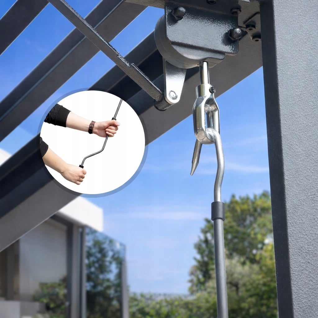 Pergola Altana Tarasowa Aluminiowa z otwieranym dachem Antracyt 3x4m - 9