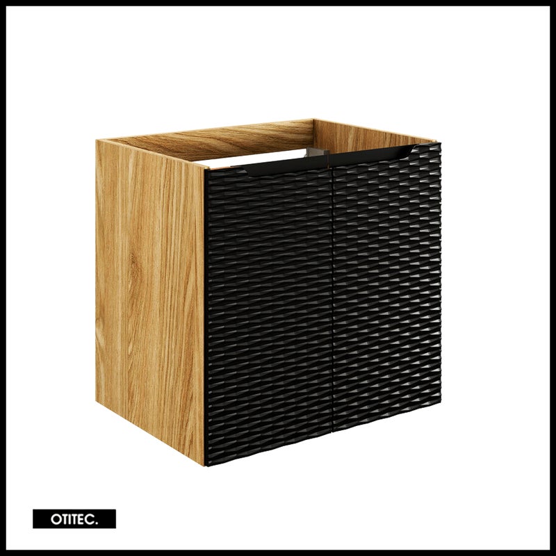 Szafka pod umywalkę OCEAN BLACK 82-60-2D 60cm dąb olejowany/czarna