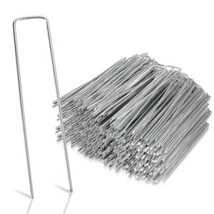20 Piquets D'Ancrage Acier Galvanisé 30cm - Crochet En J - Pour Tente, Trampoline, Hamac, Jardin