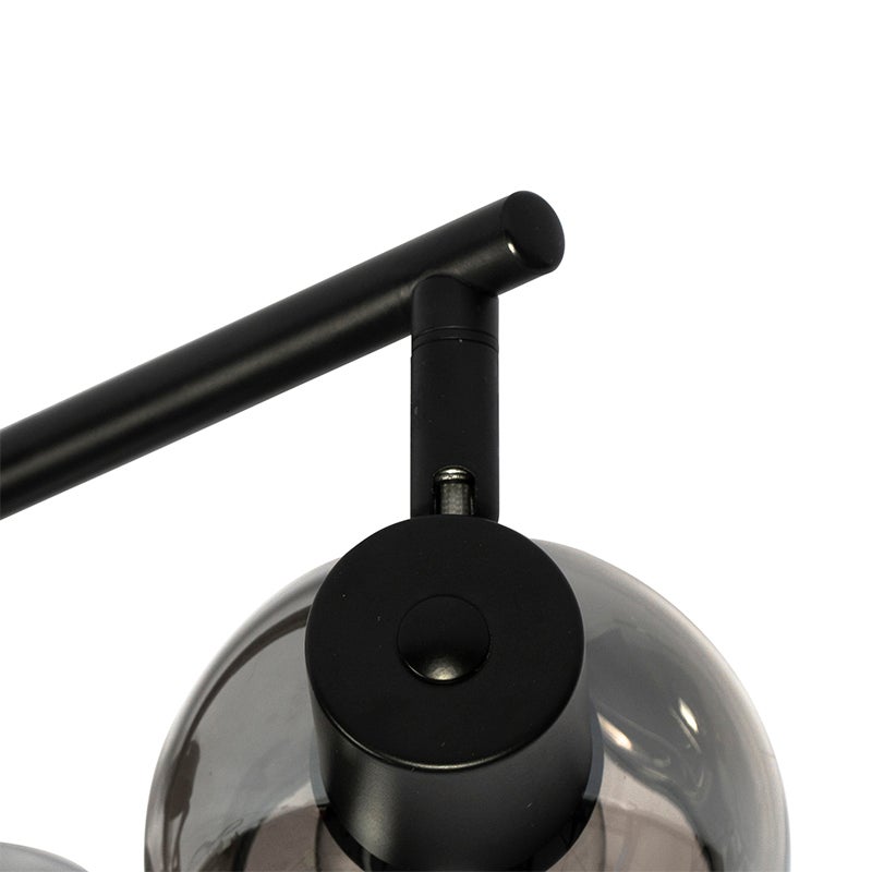 Plafonnier Art déco noir avec verre fumé 4 lumières - Vidro - 5