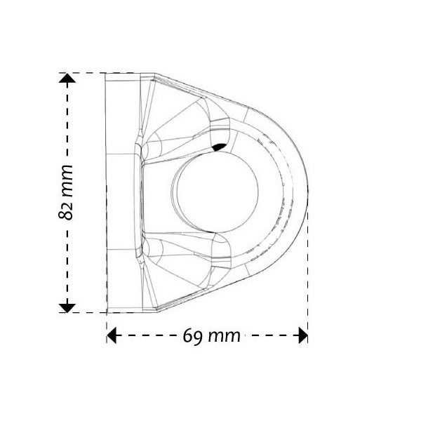 Point d'ancrage double aluminium - Bleu RAL 5015 - 10 pièces - 100426-10 - 2