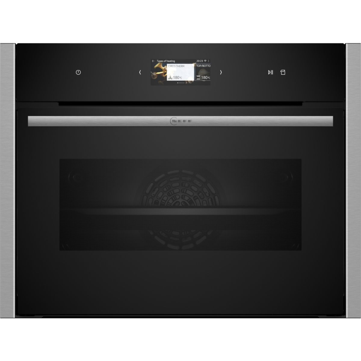 Horno combinado de vapor integrado 47l 60cm a+ ecoclean negro - neff c24fs31n0