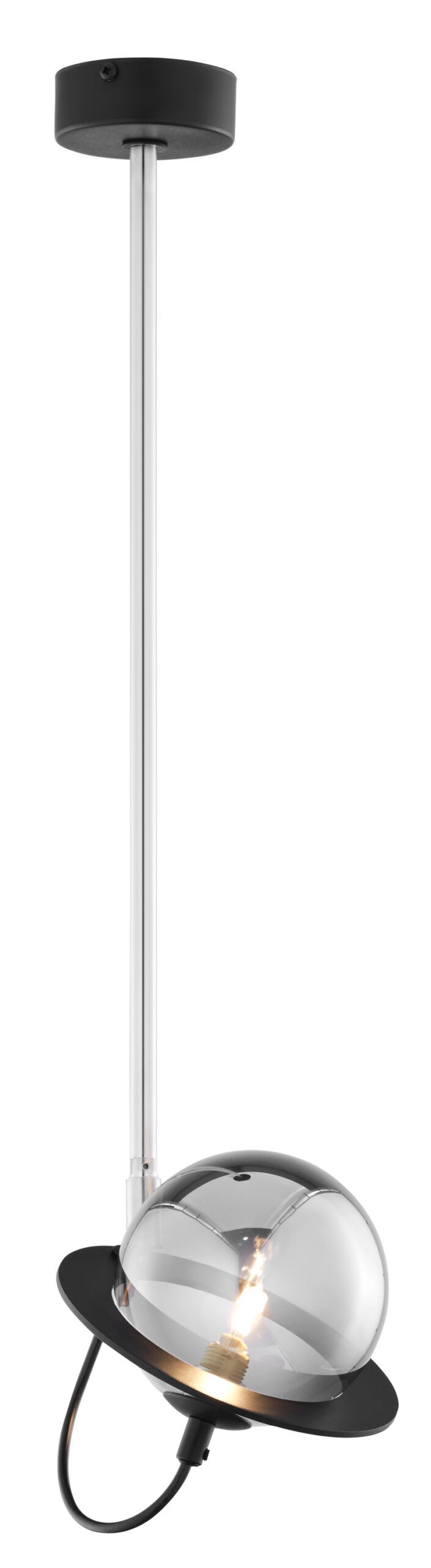 Lampa sufitowa PLANET czarna-niklowana 1xG9x8W metal wym:65x16x17cm IP20 Jupiter