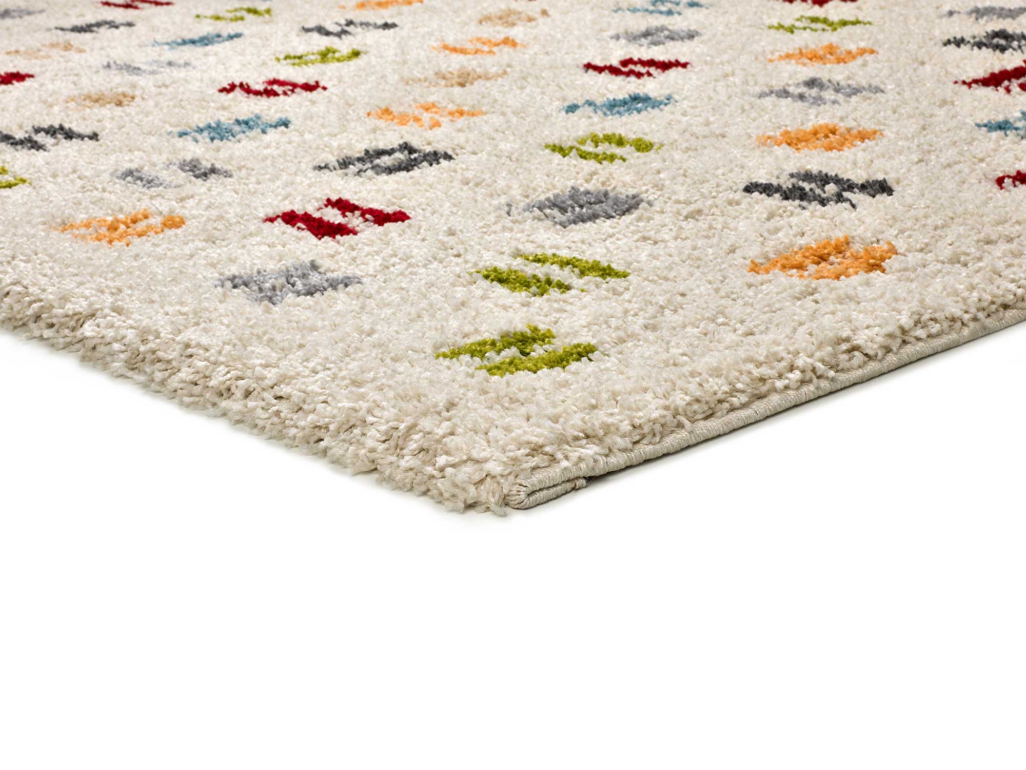 Tapis intérieur multicolore rectangulaire l.80 x L.150 cm BREMEN shaggy géométrique - ATTICGO - 3