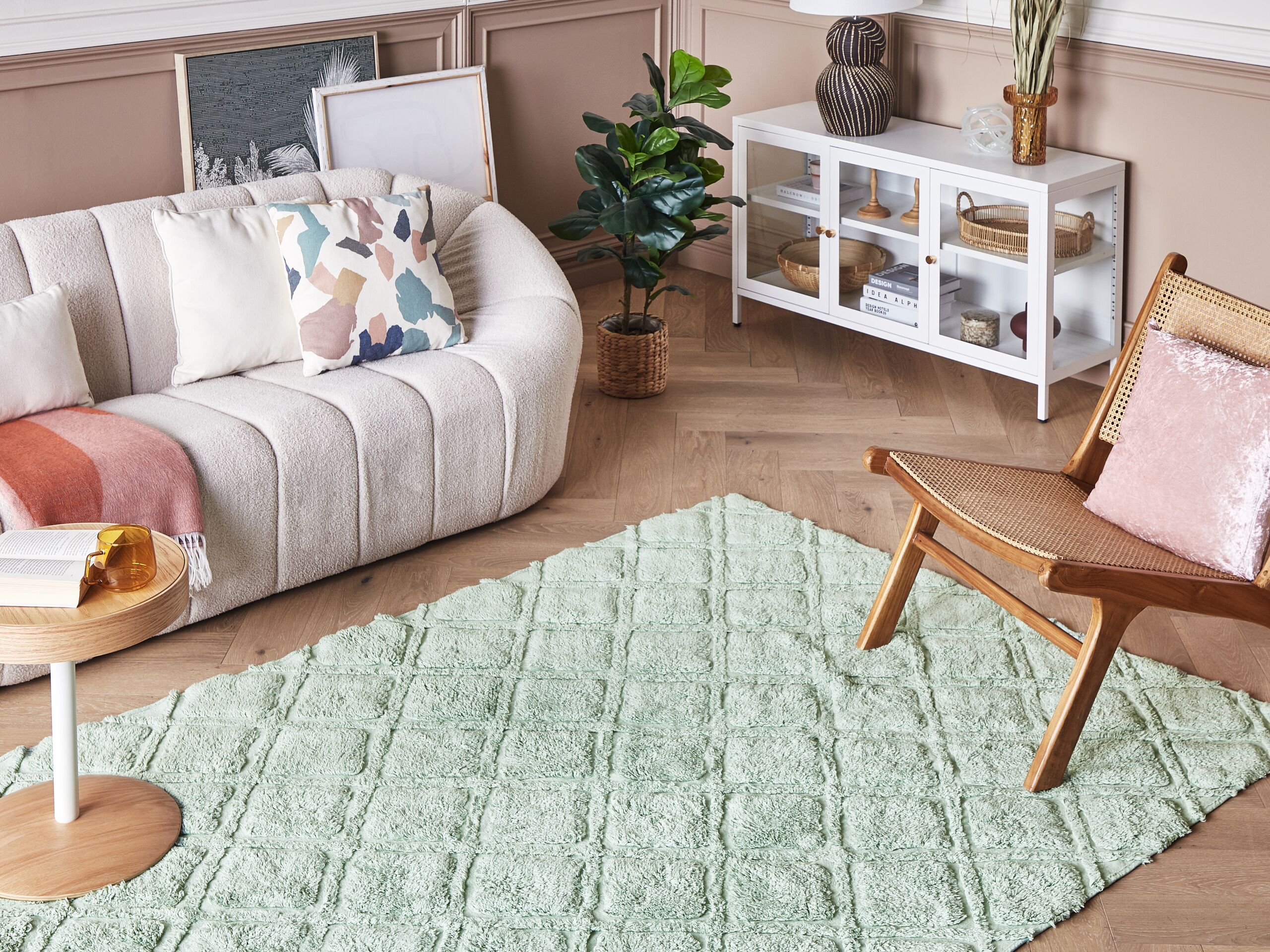 Covor HATAY Verde deschis 160 x 230 cm Bumbac