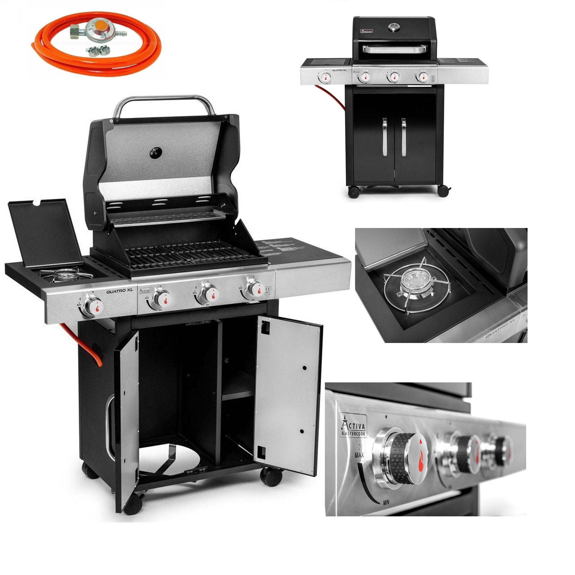 ☀️☀️☀️Grill Gazowy Quatro Xl 3+1 9,0 + 3,2Kw 19743G