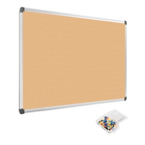 Lavagna In Sughero 40x60 Cm - Bacheca Appendini Con Cornice Legno Naturale - Foto 9