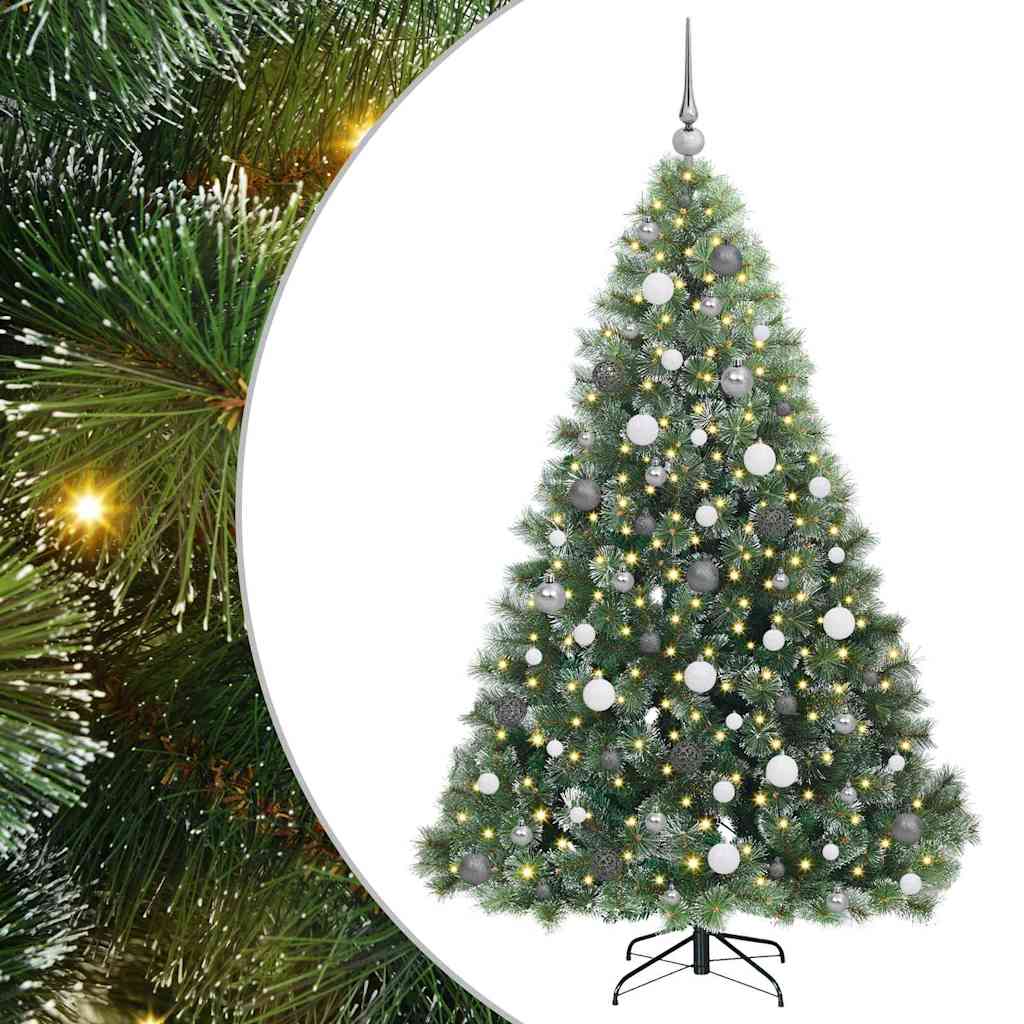 Sapin de Noël artificiel avec 300 LED Vert 180 cm PE et PVC vidaXL - 2