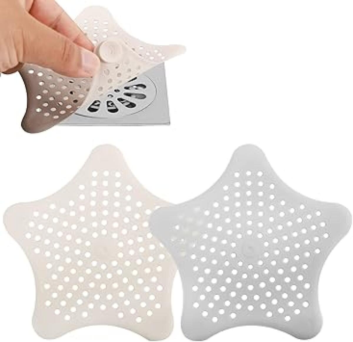 Collecteur de cheveux en silicone 4 pièces pour douche, évier