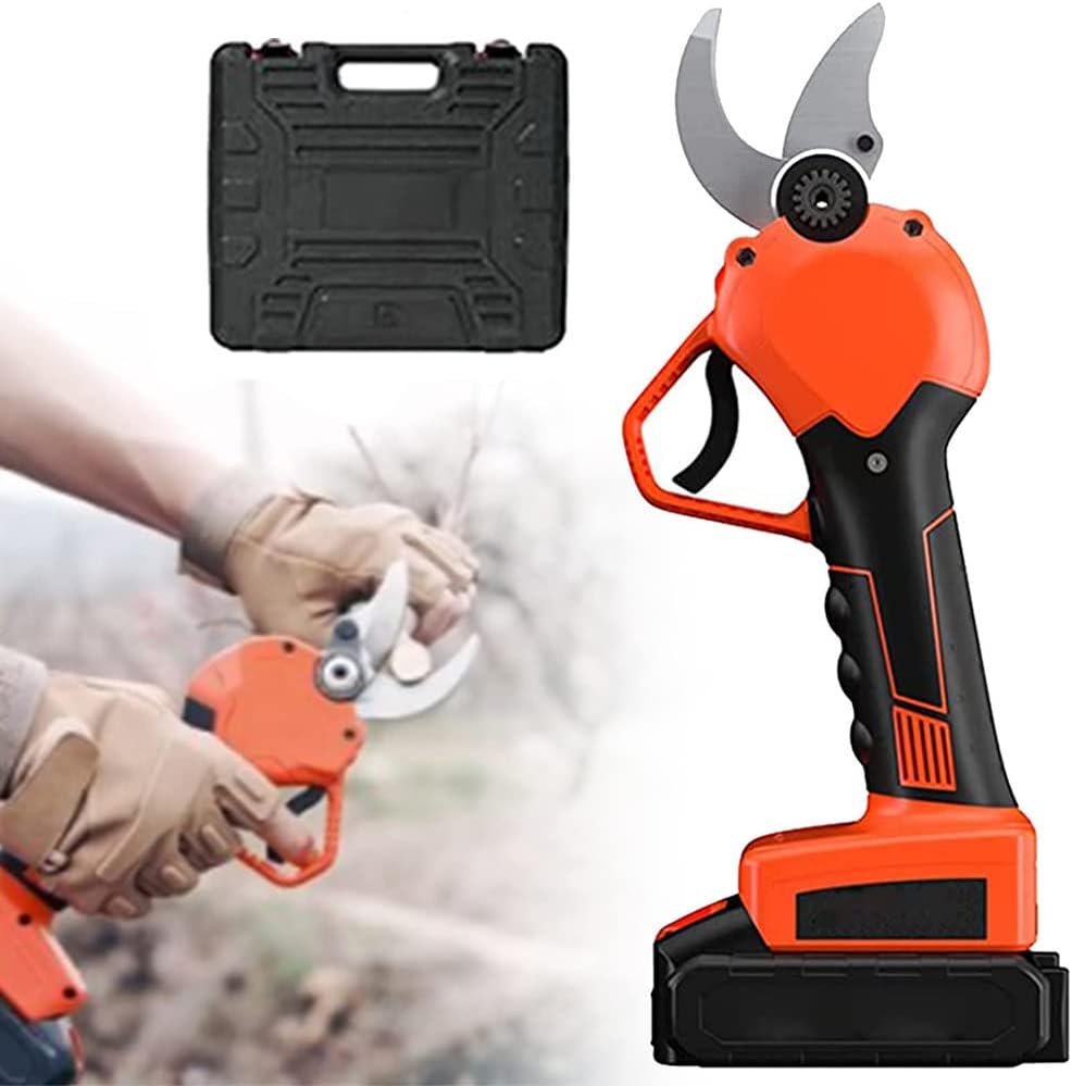 Sécateur Électrique Sans Fil Professionnel - Coupe Branches Jusqu'à 30mm, 2 Batteries 1200mAh, Lames SK7 - Pour Jardin Et Verger - 9