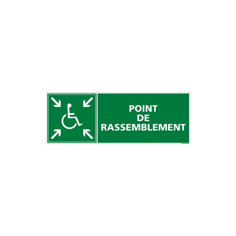 PANNEAU POINT DE RASSEMBLEMENT (B0398) 210 x 75 mm Matière PVC | Leroy ...