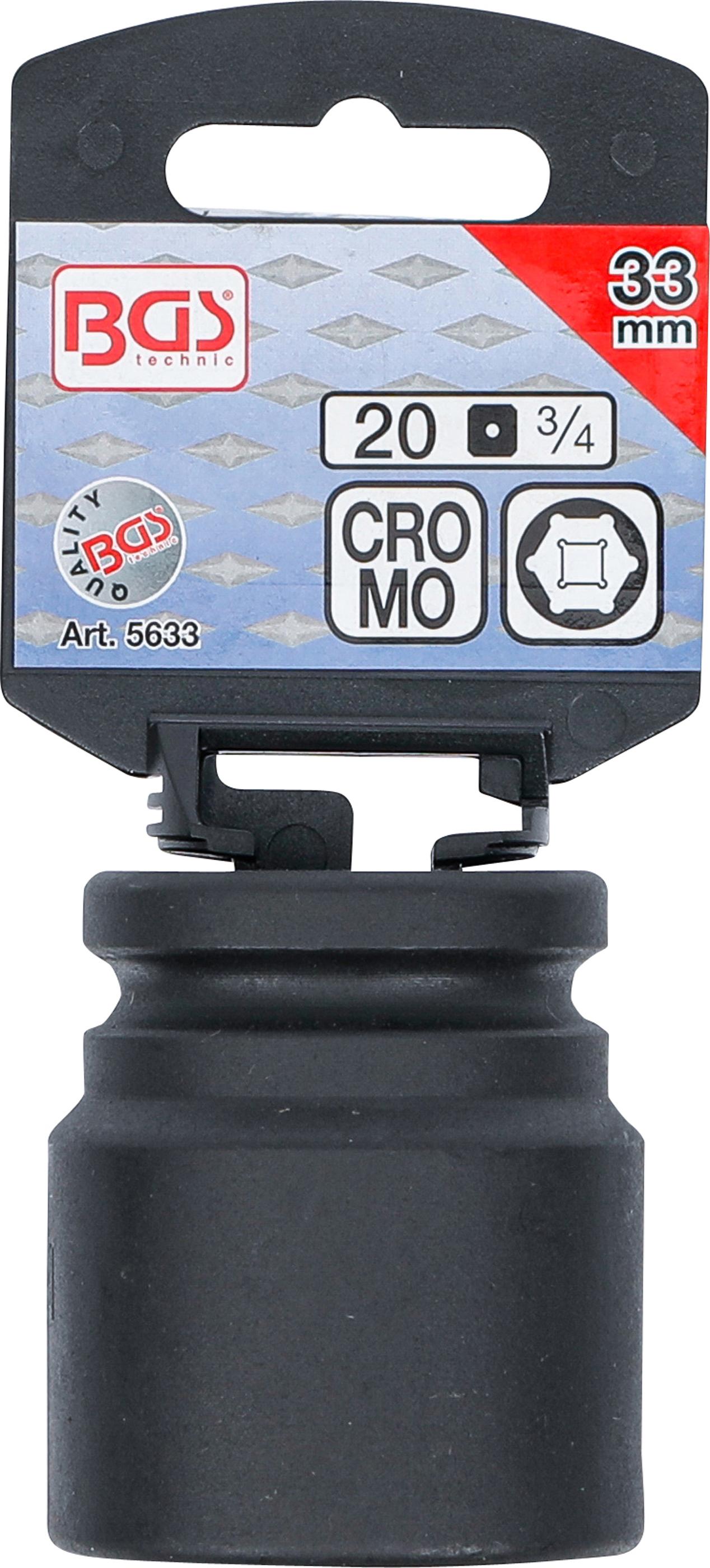 Douille à choc, six pans | 20 mm (3/4