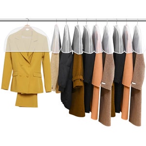 Housses De Vêtements PEVA – Lot De 10, Transparentes, Imperméables, Pour Costumes Et Chemises