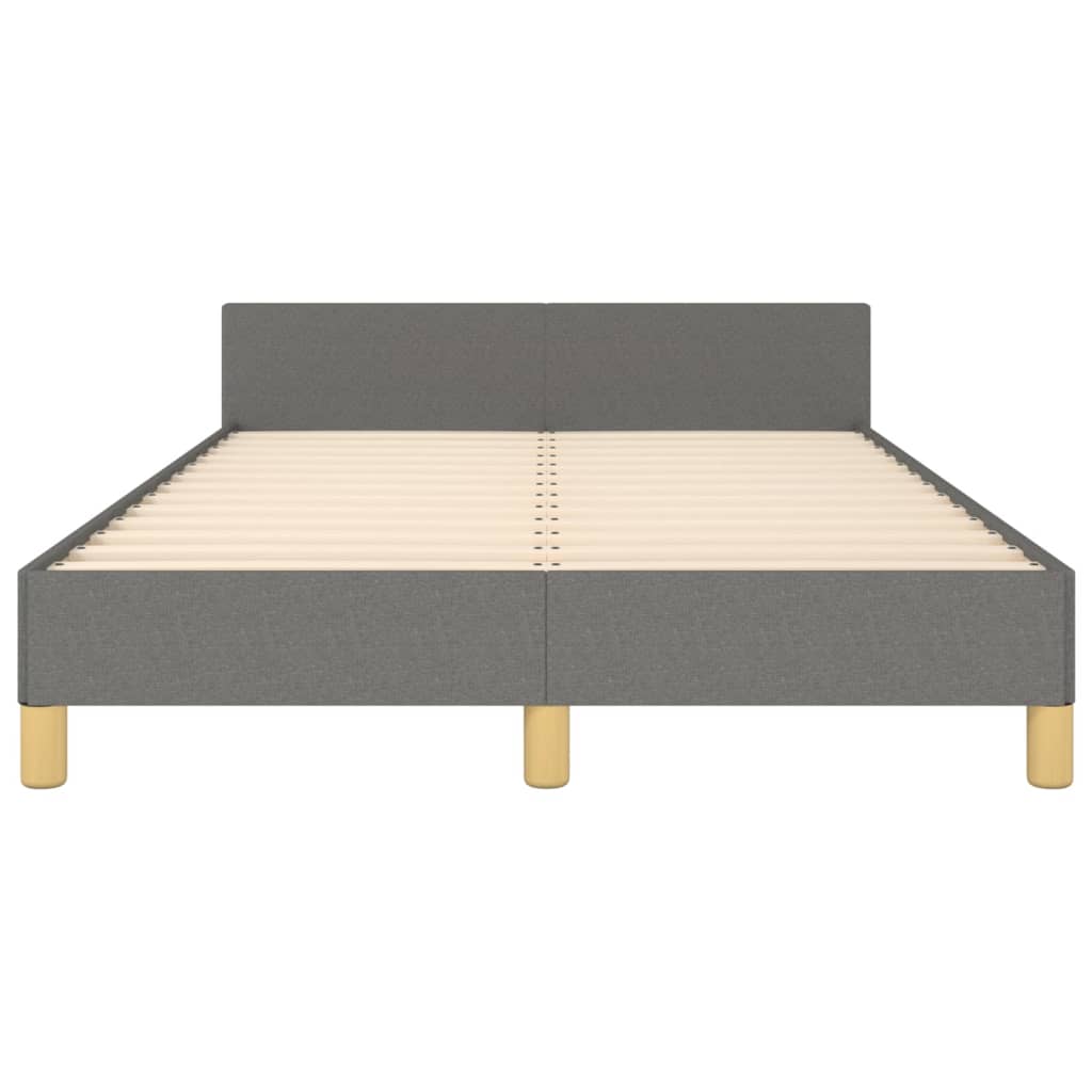 Cadre de lit sans matelas gris foncé 120 x 200 cm en tissu - 6
