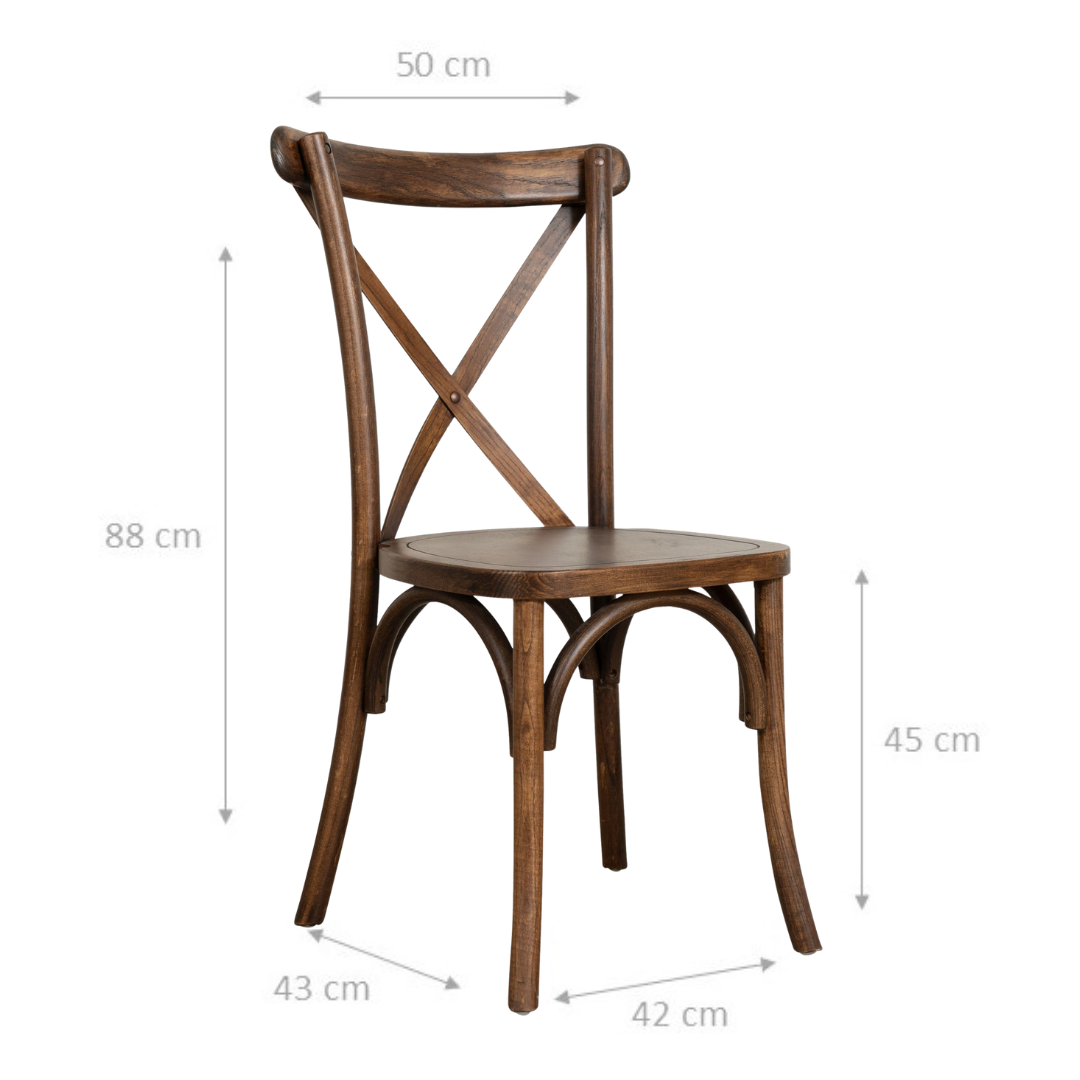 BISCOTTINI Sedia Cucina Bistrot in Legno di Frassino 42x43x88cm