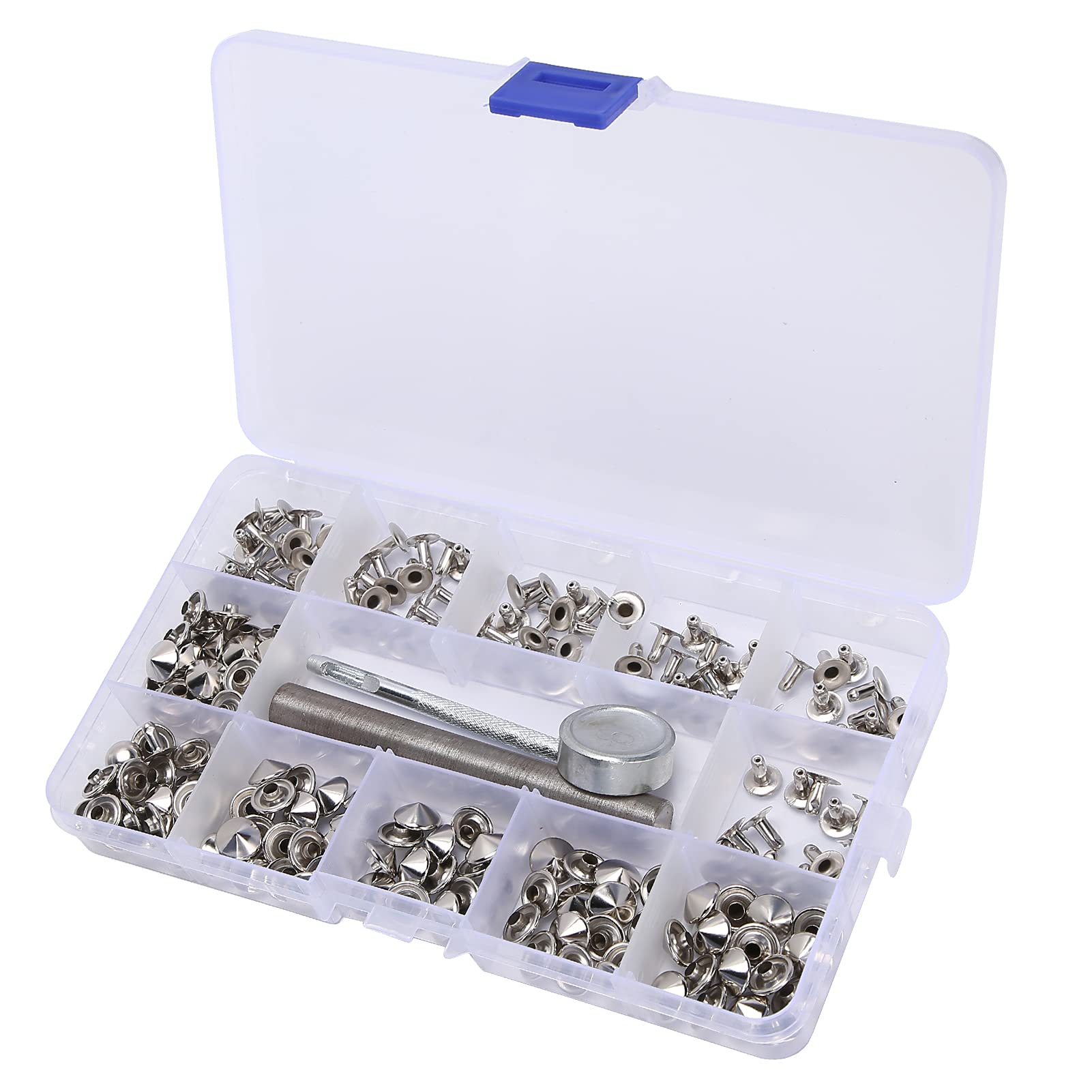 Rivets En Cuir, 600 Rivets Multicolores À Double Capuchon, Kit De