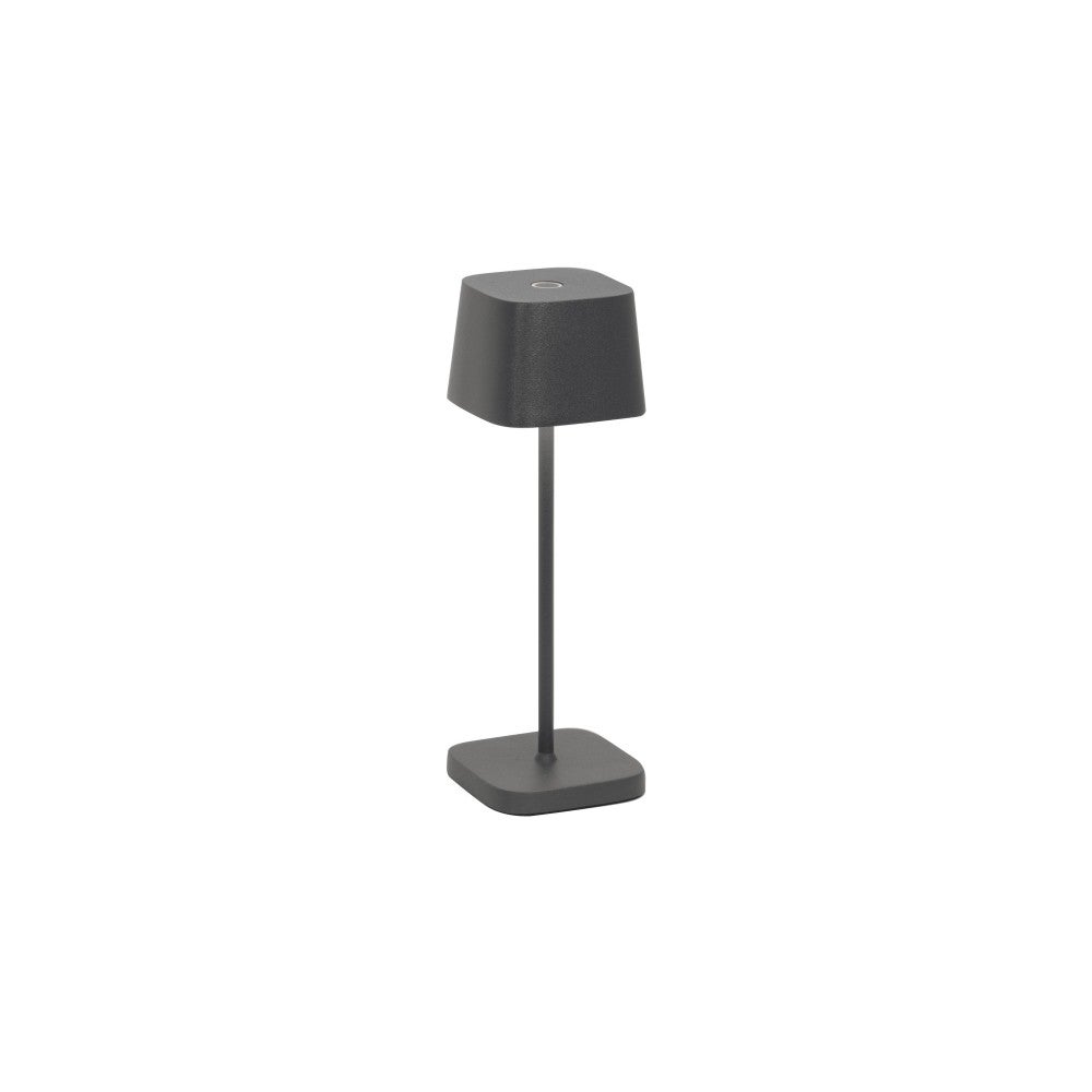 Lampa stołowa LED Zafferano OFELIA PRO MICRO, ciemnoszara, akumulatorowa i ściemnialna