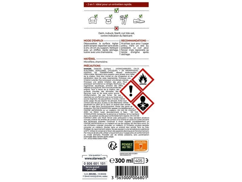 ENTRETIEN CUIR STARWAX AEROSOL 300ML STARWAX - 680 - 3