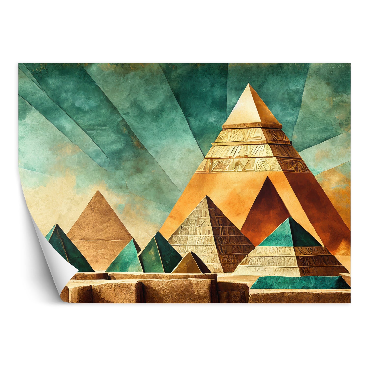 Fototapeta, Piramidy Egipt Abstrakcja 250x175
