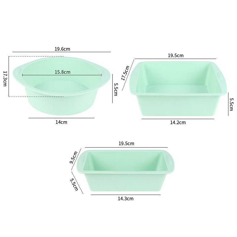 Confezione da 3 stampi cilindrici in silicone da 2 pollici e 6 cavità