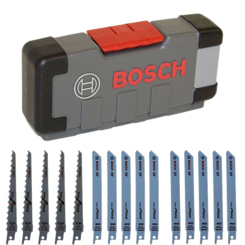 Brzeszczoty do piły szablastej Bosch Zestaw 15 sztuk 150 mm Krzywoliniowe i do zanurzeń