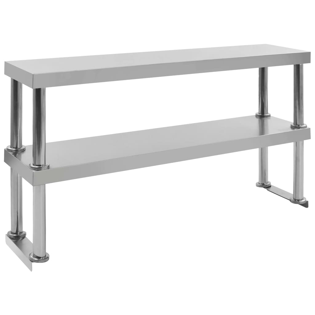 Mesa trabalho cozinha c/ prateleira 120x60x150cm aço inoxidável CFW367124 - 8